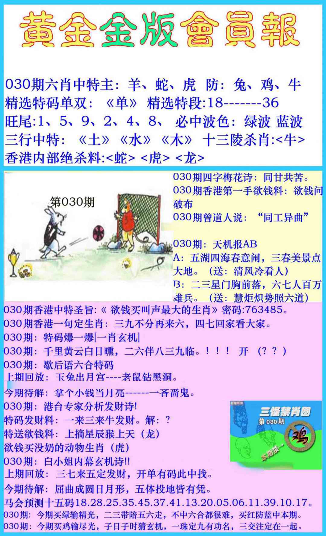 030期黄金金版会员报[图]